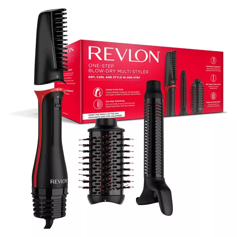 REVLON Πιστολάκι μαλλιών και Multistyler One-Step OneStep Μαύρο Κόκκινο (RVDR5333E)