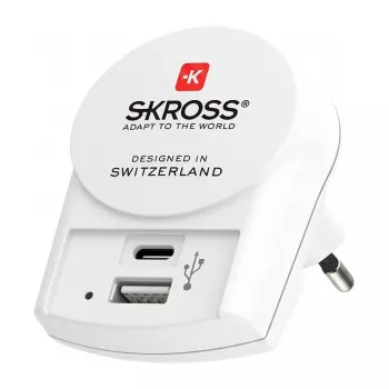 SKROSS Pro+ USB AC30PD Παγκόσμιος προσαρμογέας ταξιδιού με 30W USB-C PD και USB-A