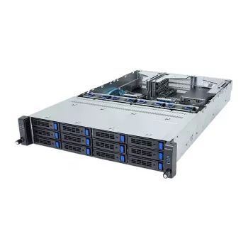 Giga Computing GigaByte R263-S30-AAH2 2U Rackmount Server Barebone, 12x 3,5 ίντσες/2,5 ίντσες Hot-Swap Bays, 2x 1300W Redundant PSU, Intel C236, LGA 1151