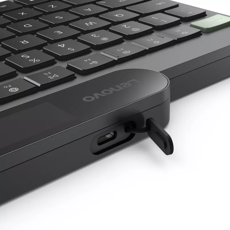 Lenovo Self-Charging Bluetooth Πληκτρολόγιο Λιθουανικό Μαύρο