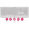 Cherry KC 1000 Πληκτρολόγιο - Pan Nordic - ανοιχτό γκρι