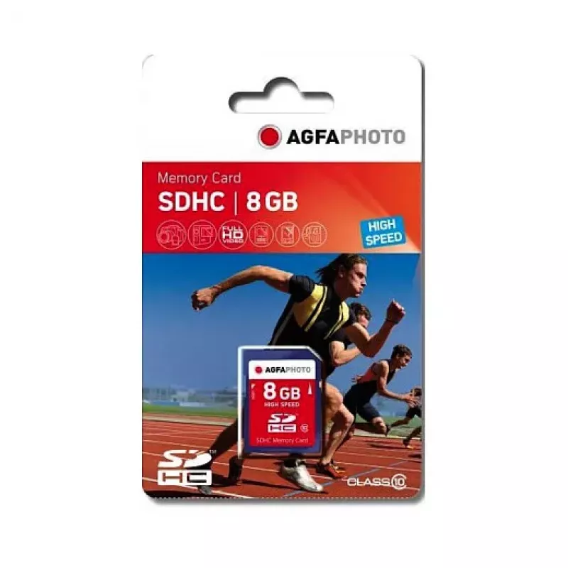 AgfaPhoto Κάρτα SDHC 8GB High Speed Class 10 UHS-I U1 V10