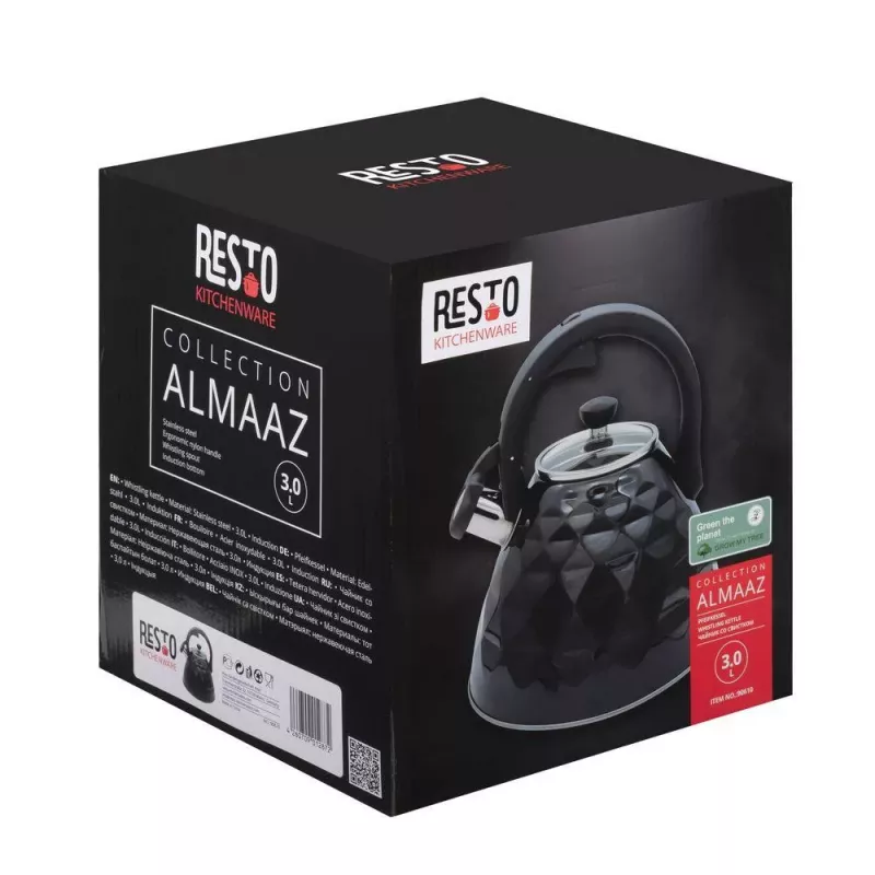 RESTO Βραστήρας 3L Ανοξείδωτο Ατσάλι ασημί/μαύρο 90610