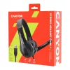 CANYON PC Headset CHSU-1 PC Mic USB 2m Μαύρο