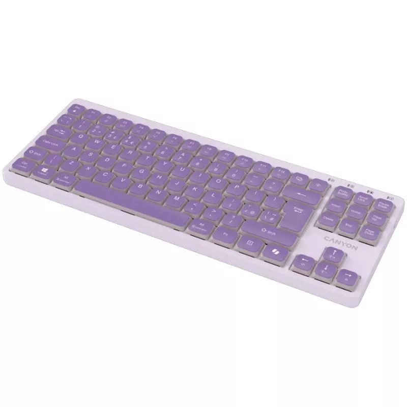 CANYON Πληκτρολόγιο OnType 10 Low Profile EN Ενσύρματο Μωβ