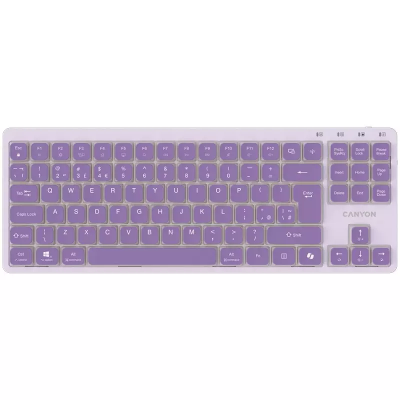 CANYON Πληκτρολόγιο OnType 10 Low Profile EN Ενσύρματο Μωβ