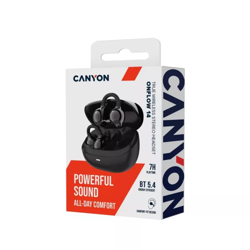 CANYON OWS Ear Clips Headset OnFlow 14 Μαύρο