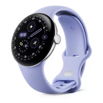 Google Pixel Watch 4 - 41 mm - Polished Silver Αλουμινίου - Iris Active Band - Wear OS Smartwatch