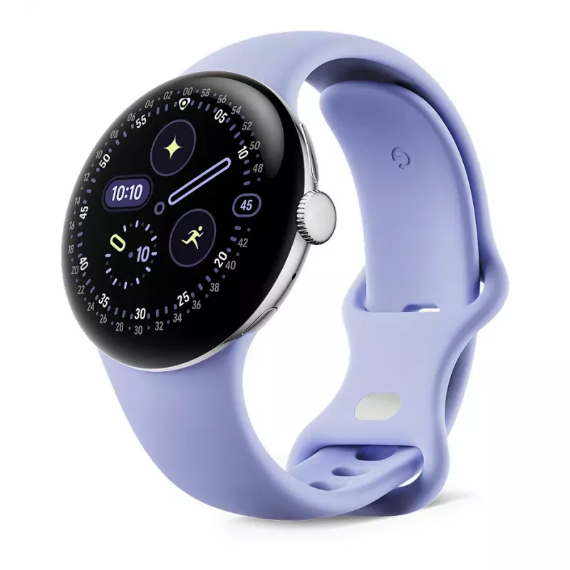 Google Pixel Watch 4 - 41 mm - Polished Silver Αλουμινίου - Iris Active Band - Wear OS Smartwatch