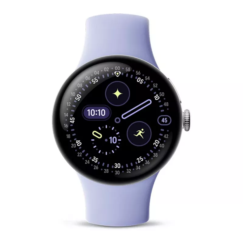 Google Pixel Watch 4 - 41 mm - Polished Silver Αλουμινίου - Iris Active Band - Wear OS Smartwatch