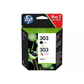HP 303 Μαύρο/Τρίχρωμο Original Μελανοδοχείο Συσκευασία 2 τεμ.