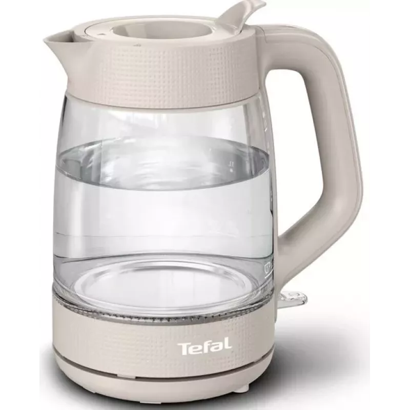 Tefal Morning Glass ηλεκτρικός βραστήρας KO2G0BE0, 1,7 l, 2000 W, περιστρεφόμενη βάση 360°, γκρι/διαφανής
