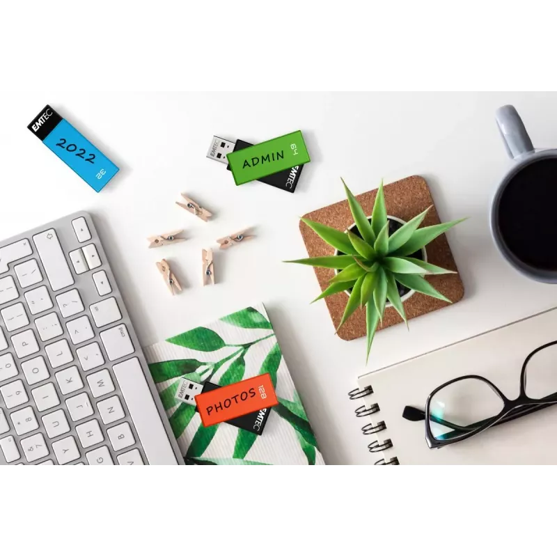 Emtec USB 2.0 C350 8GB Brick μωβ USB Flash Drive