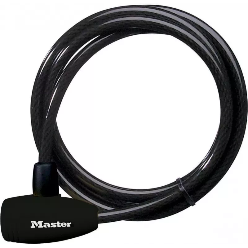 Master Lock 8154EURD κλειδαριά καλωδίου με κλειδί, 1,8 m x 10 mm, μαύρο