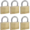 Master Lock 140EURSIX συσκευασία 6 τεμ. λουκέτα με ίδιο κλειδί 22mm ορειχάλκινο σώμα