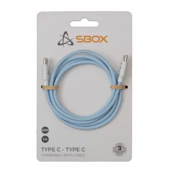 SBOX Καλώδιο USB-C σε USB-C 1m μπλε - Φόρτιση & συγχρονισμός δεδομένων