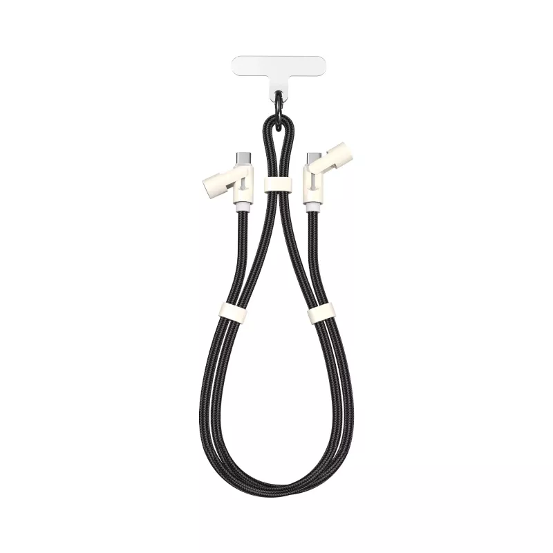 SBOX LANYARD BLACK Καλώδιο USB-C σε USB-C 1,5m μαύρο
