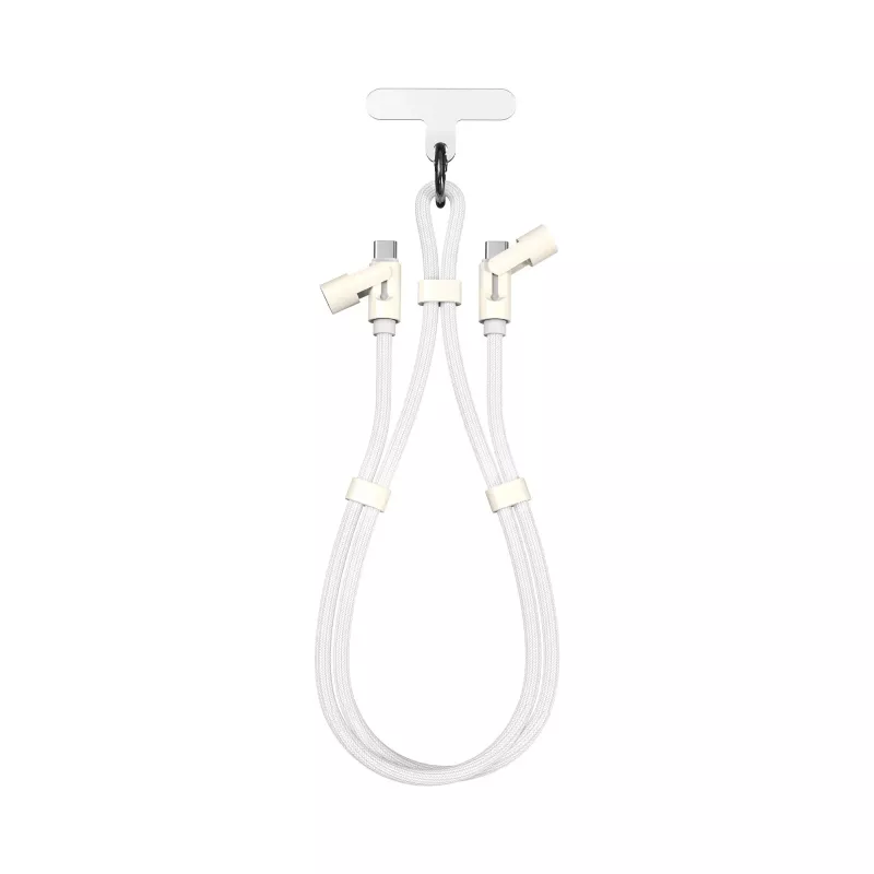 SBOX Lanyard Λευκό Καλώδιο USB-C σε USB-C 1,5 m Λευκό