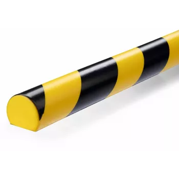 Durable S32R Προστασία καλωδίων δαπέδου, PVC, Μαύρο/Κίτρινο, στρογγυλεμένη, 1000 mm