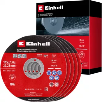 EINHELL-KWB Δίσκος κοπής λεπτός, Ø 115 x 1,0 mm, 5 τεμ. (για γωνιακό τροχό)