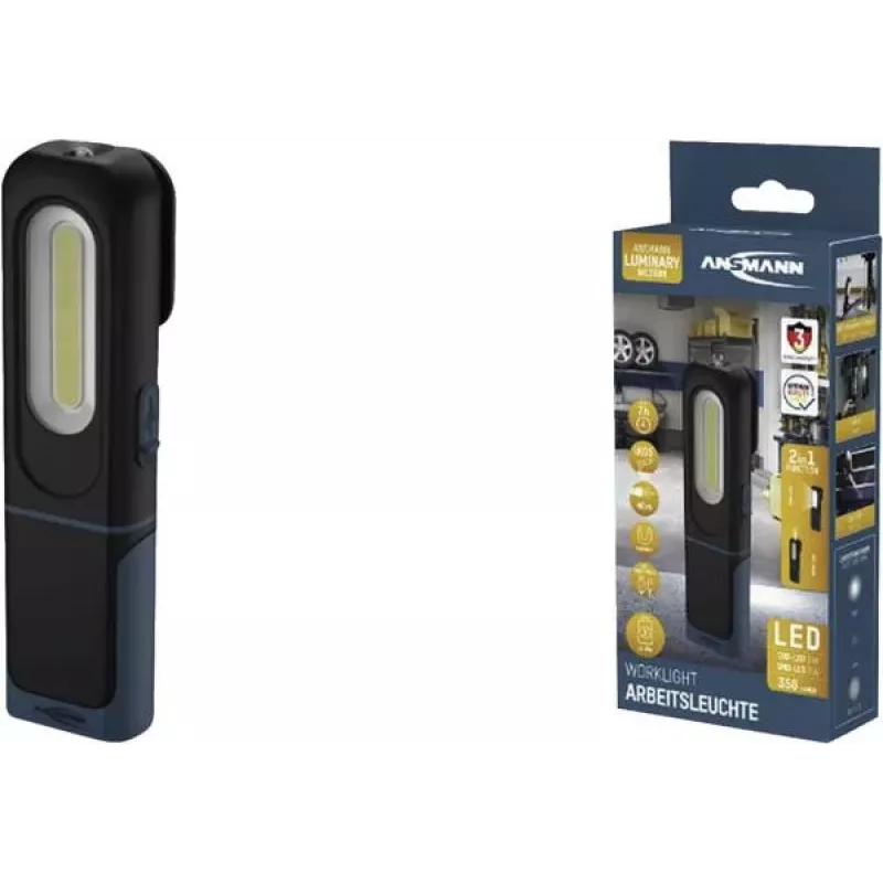 ANSMANN WL350R LED Μπαταριοκίνητος προβολέας Μαύρο, 1800 Lux, 350 Lumen, 1 τεμ. (1600-0706)