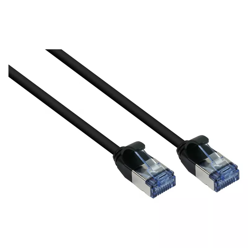 GoodConnections RNS® SlimLine Cat.6A U/FTP Patchkabel, LSZH, 500MHz, χαλκός, μαύρο, 2m