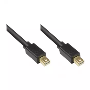 GoodConnections Καλώδιο Mini DisplayPort 1.2, βύσμα αρσενικό σε βύσμα αρσενικό, επιχρυσωμένο, μαύρο, 1 m
