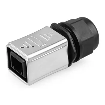 GoodConnections Industrial Connector S6 - βύσμα αρσενικό χωρίς ακίδες, υποδοχή RJ45, μέταλλο, Good Connections®