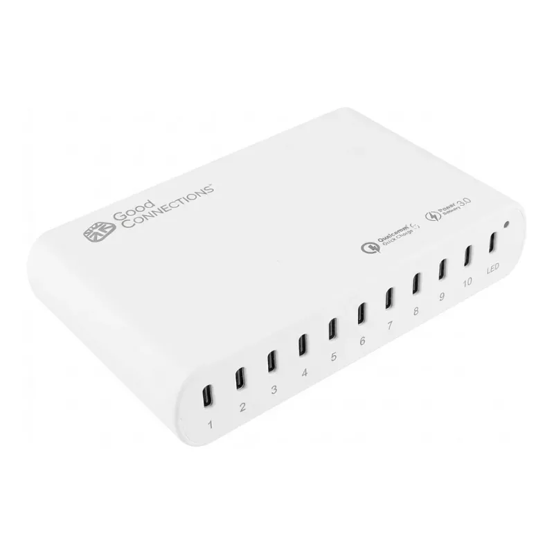 Good Connections Σταθμός Φόρτισης USB Desktop Ταχεία 250W 10 Θύρες