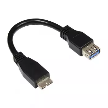 GoodConnections καλώδιο προσαρμογέα USB 3.0 OTG, βύσμα Micro USB B σε υποδοχή USB-A, μαύρο, 0,1 m