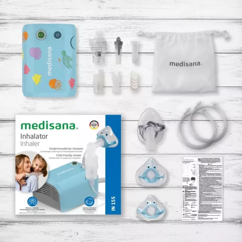 MEDISANA νεφελοποιητής IN 155 συμπιεστής-εκνεφωτής λευκό/μπλε