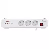 Equip πολύπριζο CEE 7/7 90° σε 3x Schuko / 2x USB-C + USB-A, λευκό, 1,5m