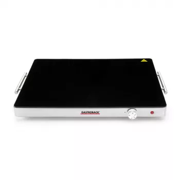 Gastroback 42491 Design θερμαντική πλάκα - 200 W, ανοξείδωτο χάλυβα & γυαλί, 120 °C