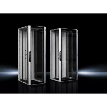 Rittal VX IT Ερμάριο δικτύου 24U 19 inch 800x800x1200mm Ανοιχτό γκρι/Jet Black