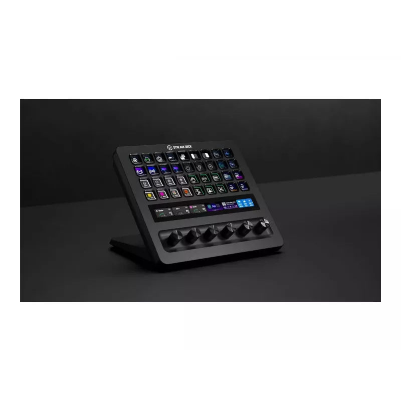 Corsair Elgato Stream Deck+ XL 10GBX9901 χειριστήριο, 36 προγραμματιζόμενα πλήκτρα, 6 περιστροφικοί επιλογείς, οθόνη αφής LCD, USB, μαύρο