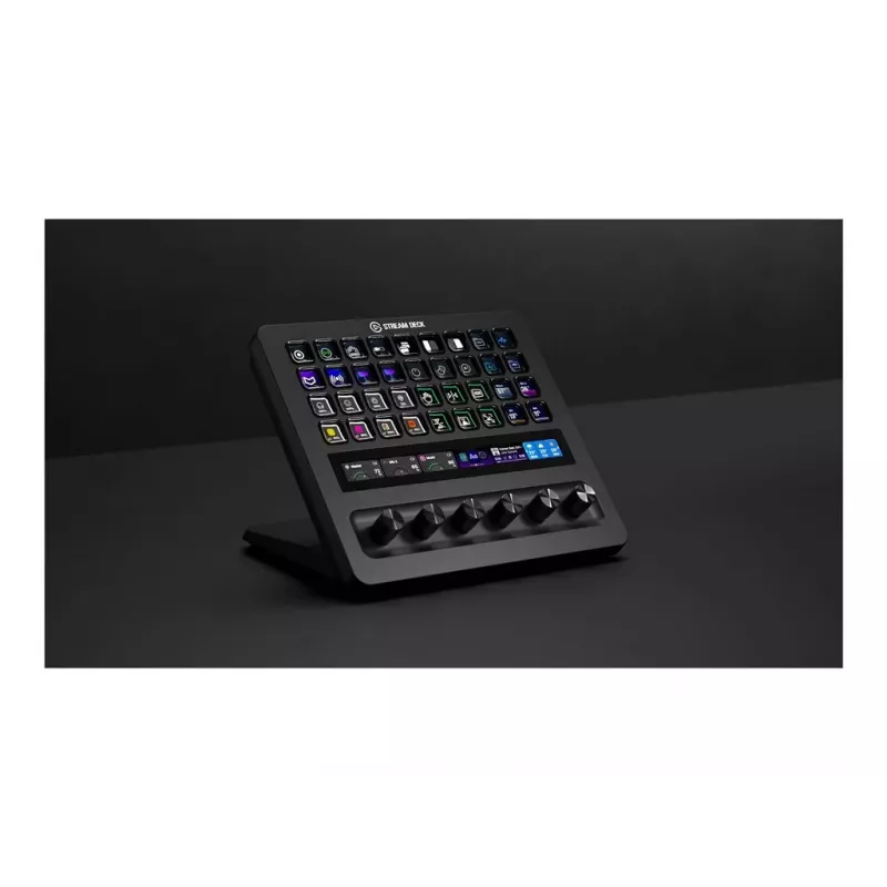 Corsair Elgato Stream Deck+ XL 10GBX9901 χειριστήριο, 36 προγραμματιζόμενα πλήκτρα, 6 περιστροφικοί επιλογείς, οθόνη αφής LCD, USB, μαύρο