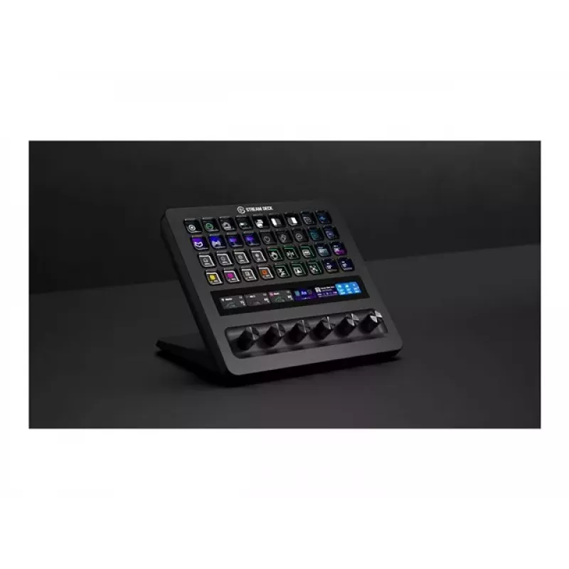 Corsair Elgato Stream Deck+ XL 10GBX9901 χειριστήριο, 36 προγραμματιζόμενα πλήκτρα, 6 περιστροφικοί επιλογείς, οθόνη αφής LCD, USB, μαύρο