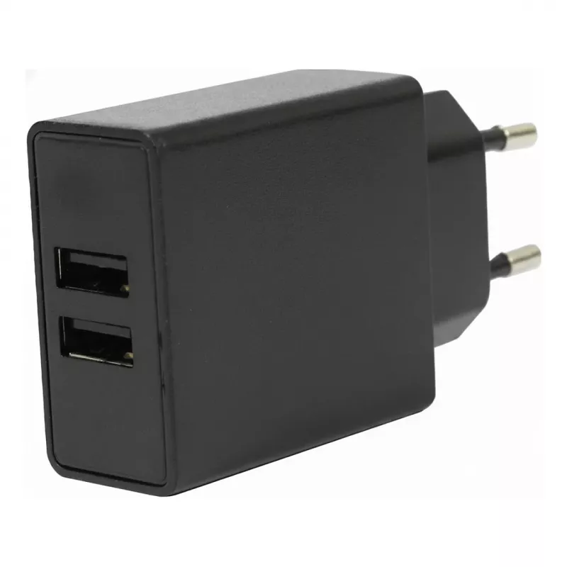 FLEPO NT-USB-103 Φορτιστής USB 2 θυρών 100-240V AC σε 5V DC 3A 15W Λευκό