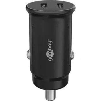 GOOBAY Dual-USB-C PD Φορτιστής αυτοκινήτου ταχείας φόρτισης (Power Delivery), Μαύρο - 30W (12/24V) Κατάλληλο για συσκευές με USB-C