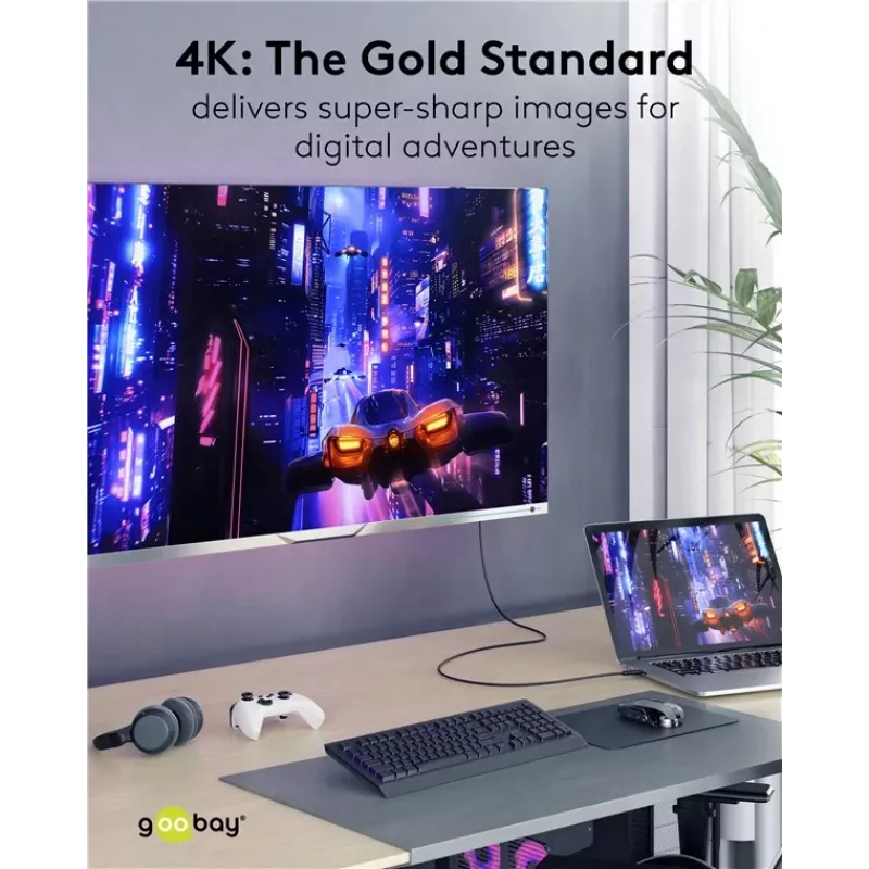 Goobay Καλώδιο HDMI High-Speed με Ethernet | Soft | 0,5 m