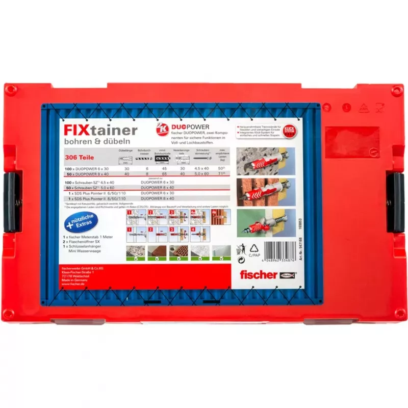 Fischer FIXtainer Σετ ούπα και τρυπανιών