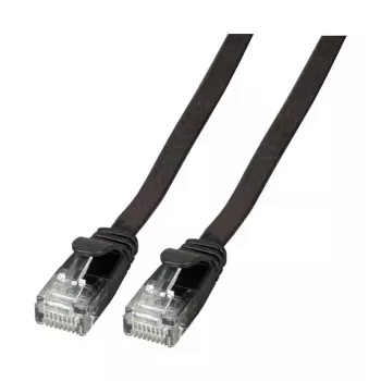 EFB RJ45 επίπεδο καλώδιο patch Cat.6A U/UTP PVC 0,25m μαύρο