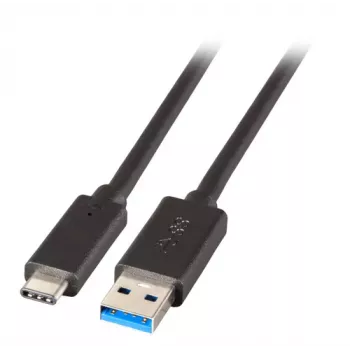 EFB Elektronik καλώδιο USB 3.2 Gen 1 SuperSpeed, βύσμα Type-A αρσενικό σε βύσμα Type-C αρσενικό, 3A, 5 Gbit/s, 0,5 m, μαύρο