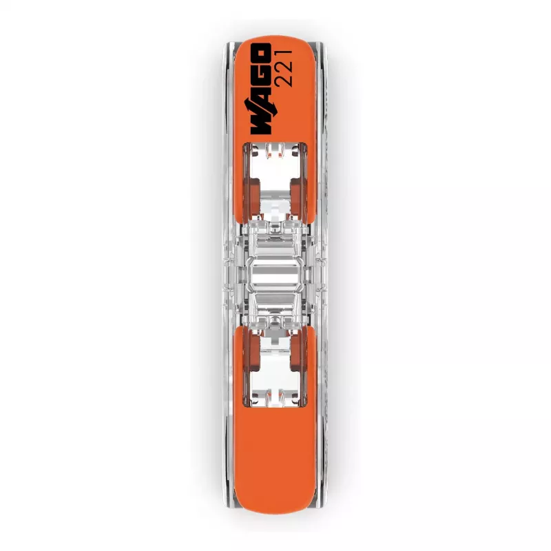 WAGO 221-2411 σύνδεσμος inline 2 αγωγών 4 mm² συσκευασία 60 τεμ.