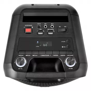 MEDION PE-1 Pure Party Speaker μαύρο - Bluetooth 5.0, 40W RMS, 2x 6,5 inch ηχεία, Karaoke, TWS, LED φώτα, Powerbank
