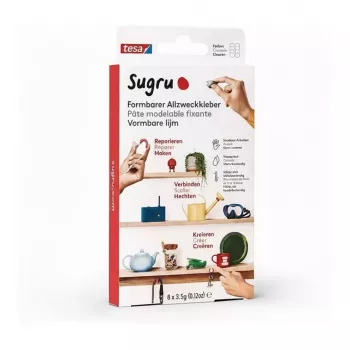 TESA Sugru εύπλαστη κόλλα γενικής χρήσης συσκευασία 8 τεμ. λευκή