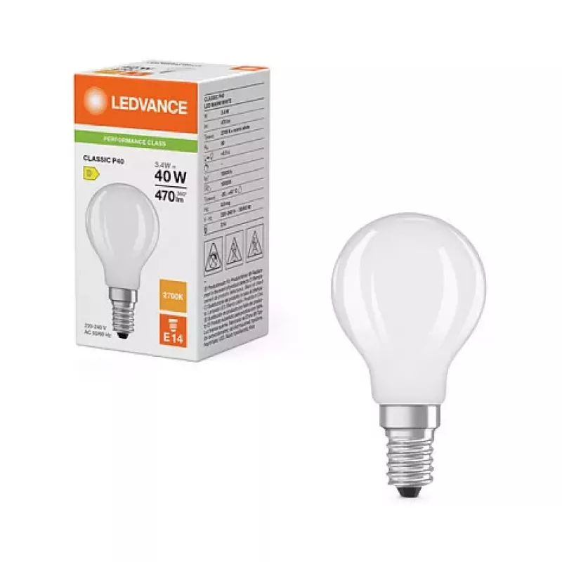 OSRAM LED Classic P 40 Filament 3,4W 827 ματ E14 λάμπα LED, μίνι γλόμπος