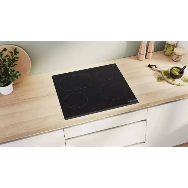 Bosch PIF631HB1E επαγωγική εστία, 4 ζώνες, χειρισμός αφής, χωρίς πλαίσιο, 59,2 cm, χρονοδιακόπτης, ασφάλεια παιδιών, μαύρη