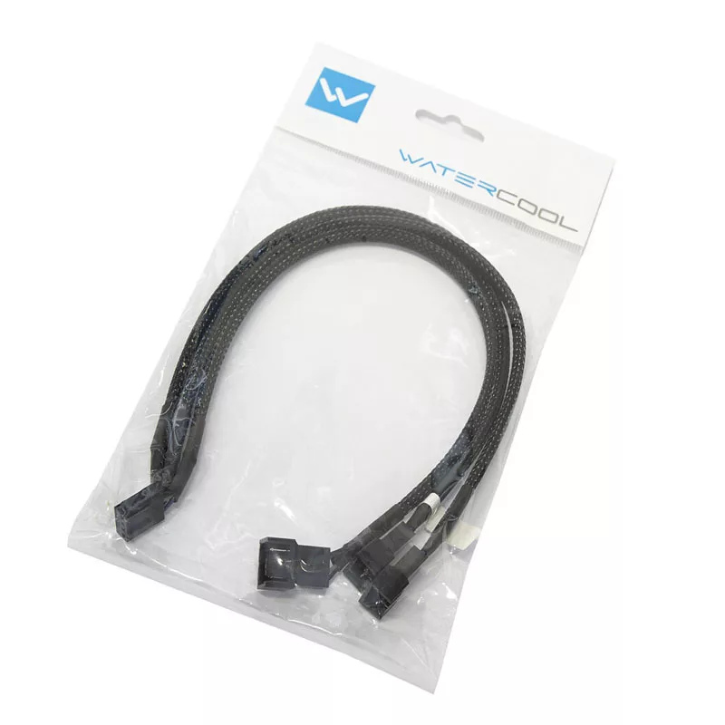 Watercool Διαχωριστής Y 3-Fan PWM, Μαύρο - 30cm