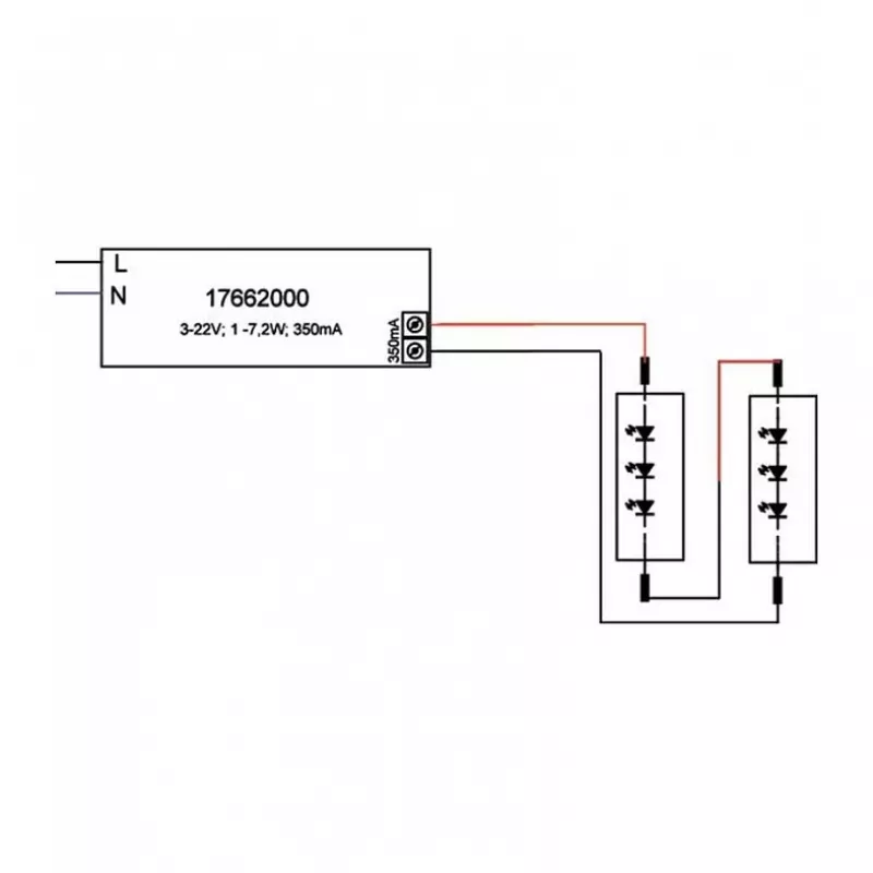 Brumberg 17662000 LED Driver Σταθερού Ρεύματος 7,2W 350mA 230V Μαύρο